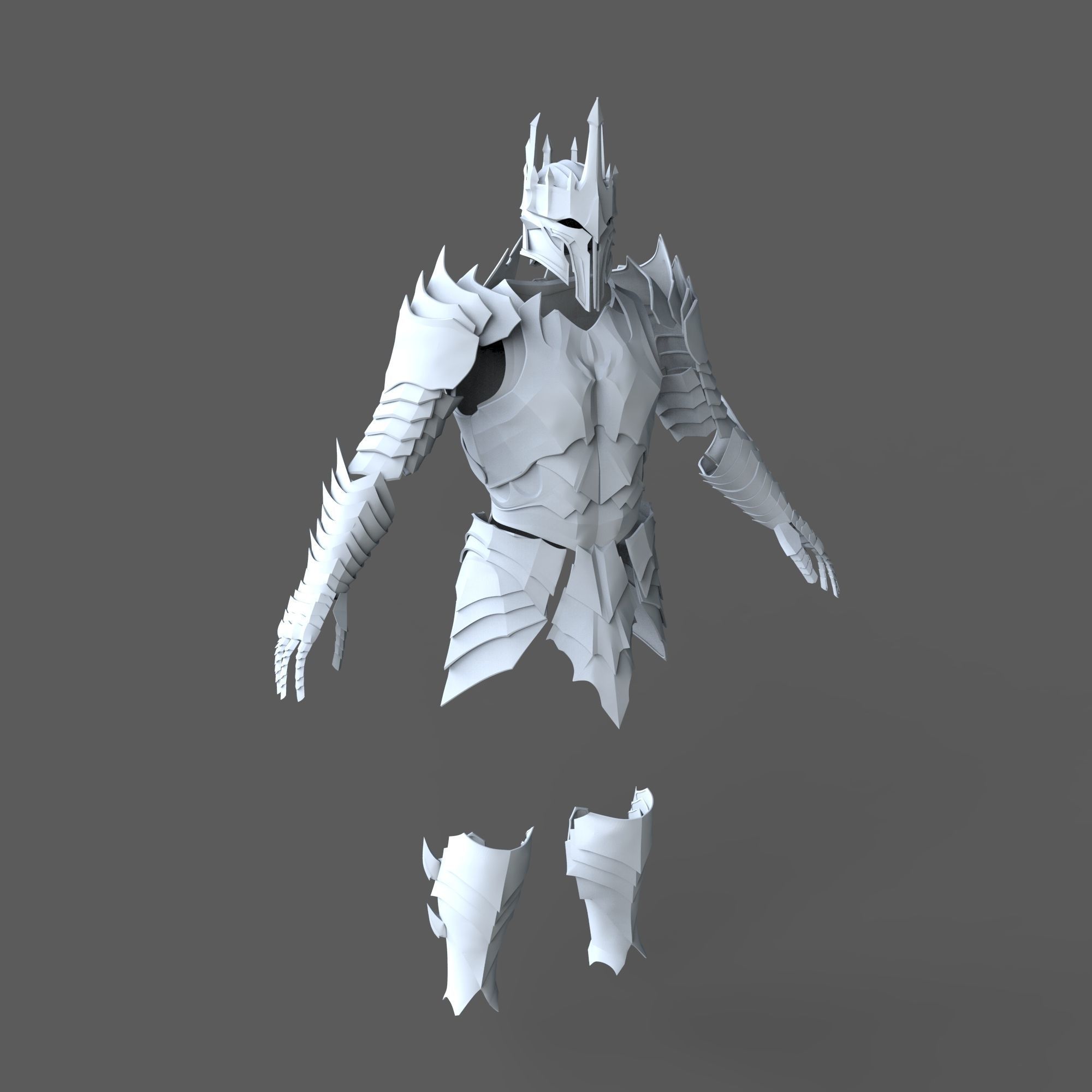 Lord Sauron Shadow of Mordor LOTR Full Body Wearable Armor 3D print model_64
