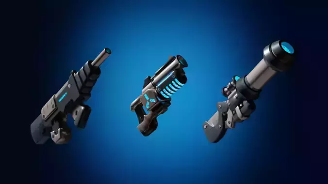 Sci-fi guns Model pack