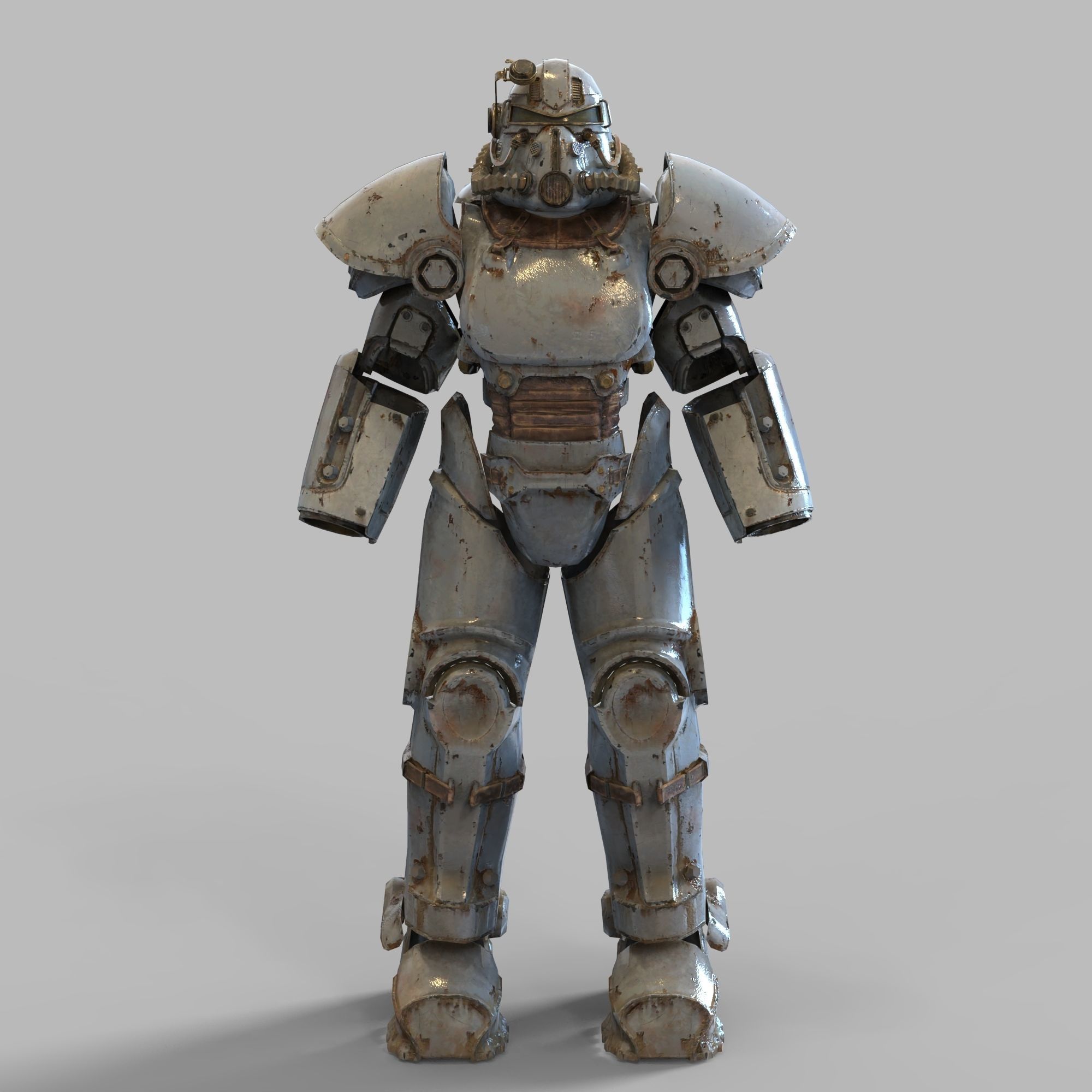 Fallout T-51B Full Body Wearable Power Armor with Helmet 3D print model_113