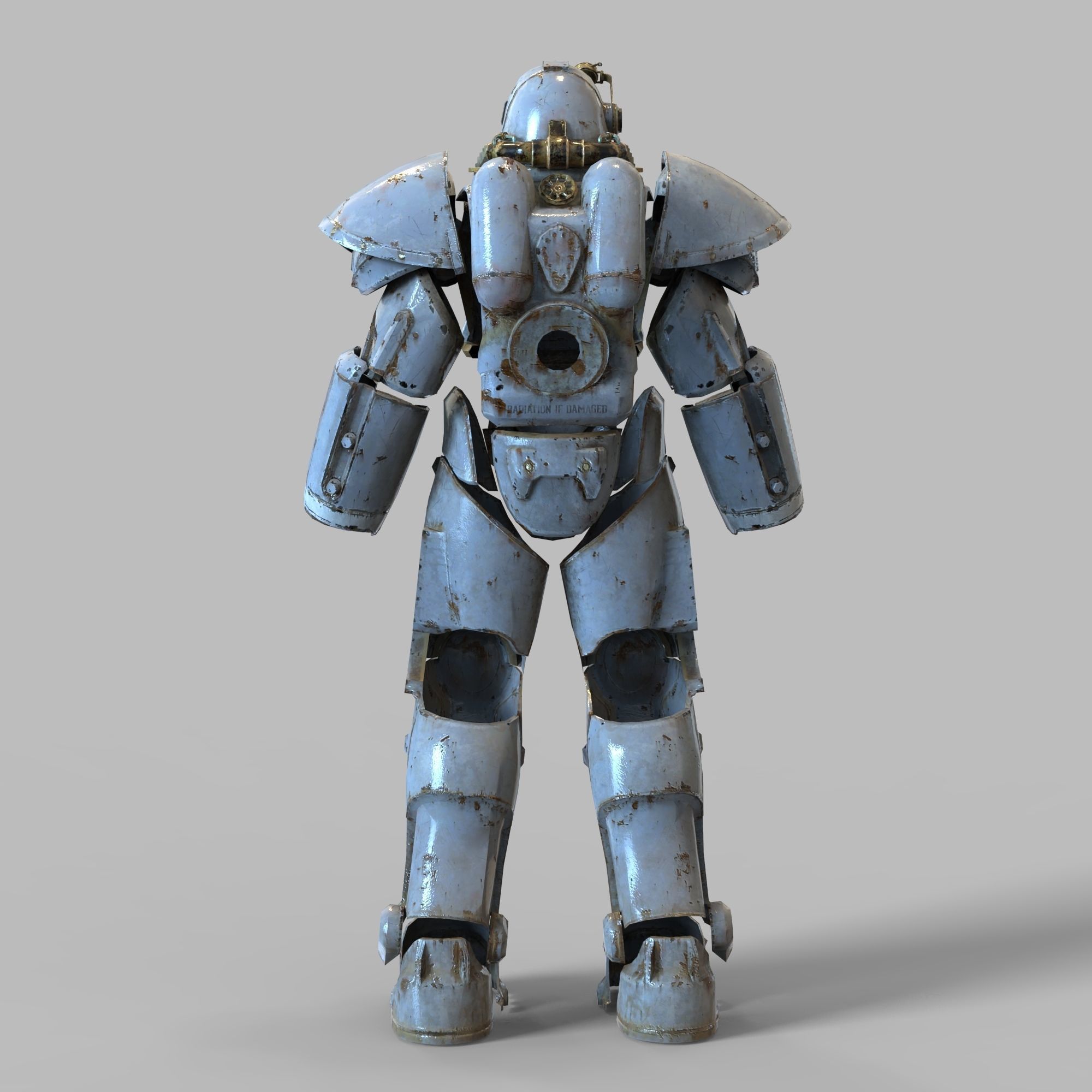 Fallout T-51B Full Body Wearable Power Armor with Helmet 3D print model_5