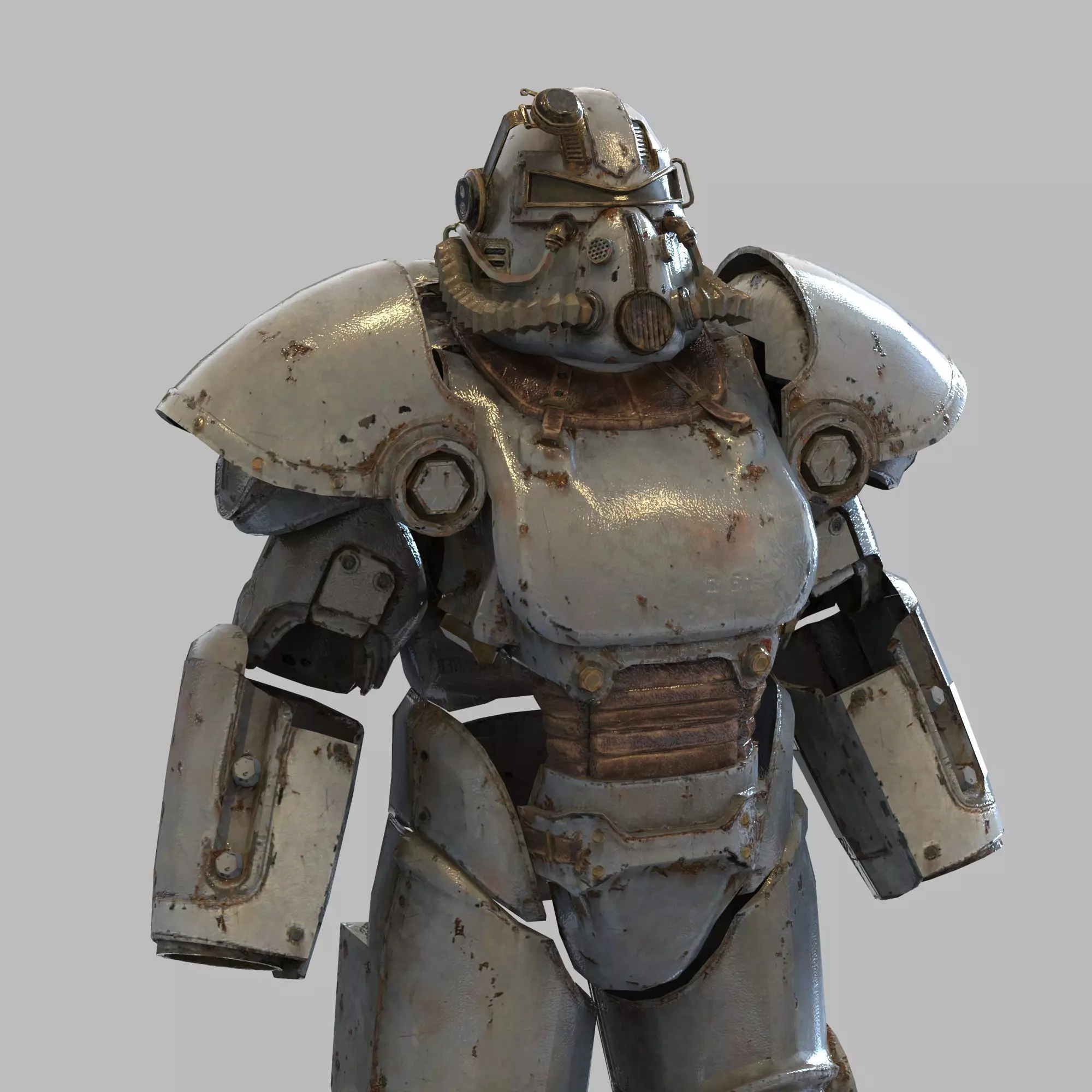 Fallout T-51B Full Body Wearable Power Armor with Helmet 3D print model_0