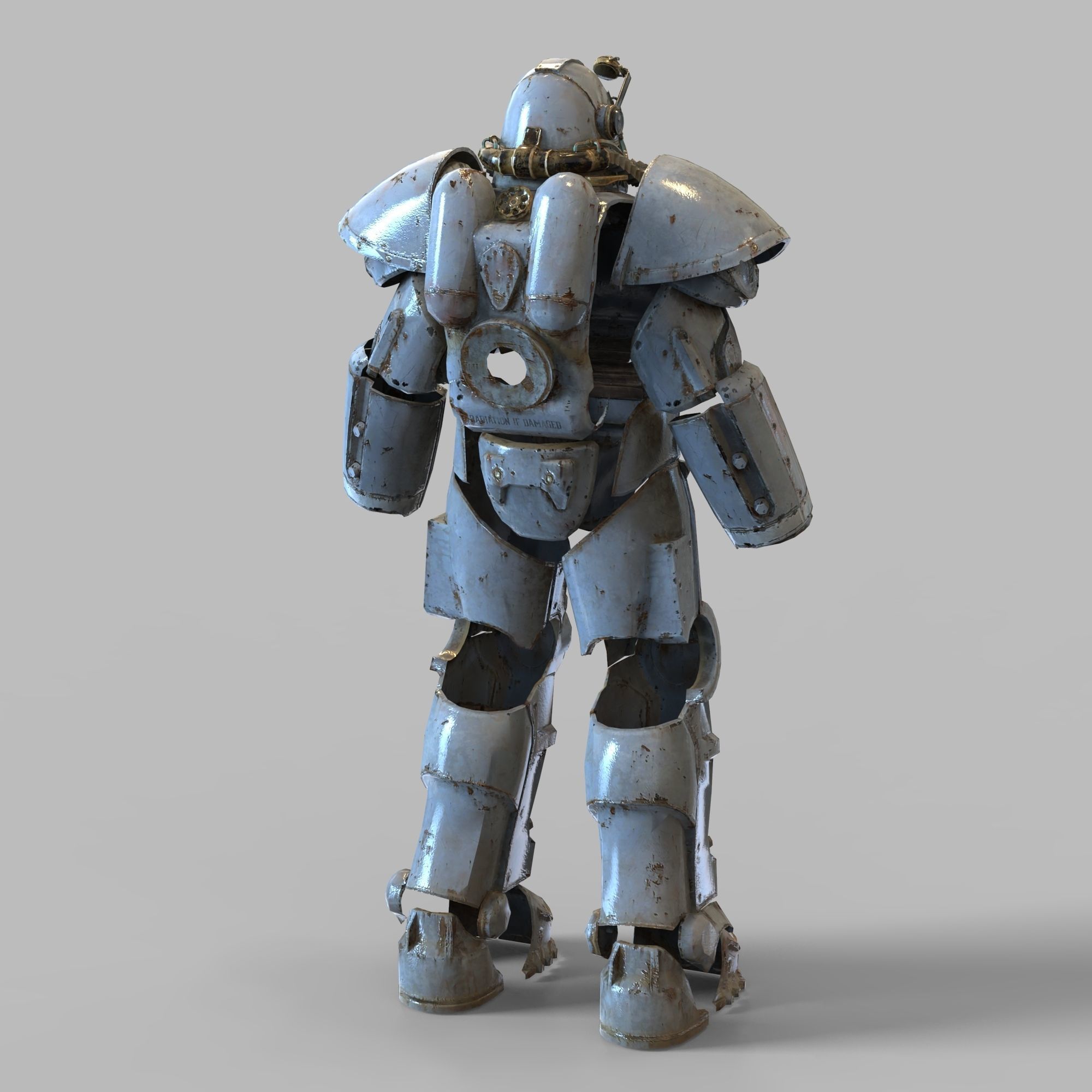 Fallout T-51B Full Body Wearable Power Armor with Helmet 3D print model_33