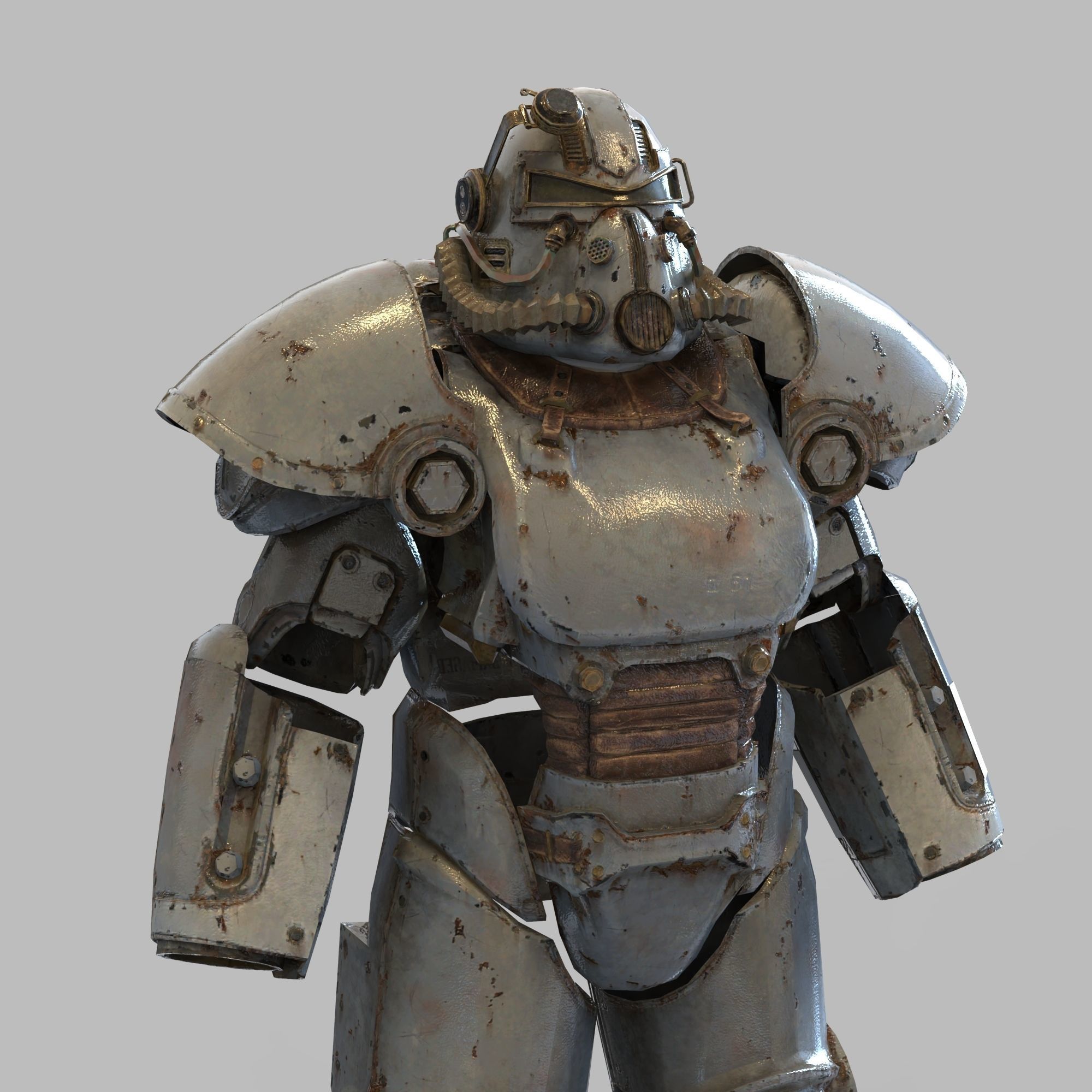 Fallout T-51B Full Body Wearable Power Armor with Helmet 3D print model_61