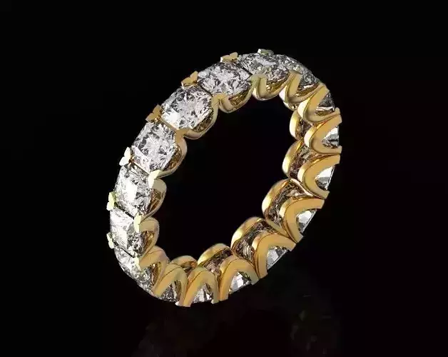 Eternity Solitaire Engagement Ring with Round Diamond 807