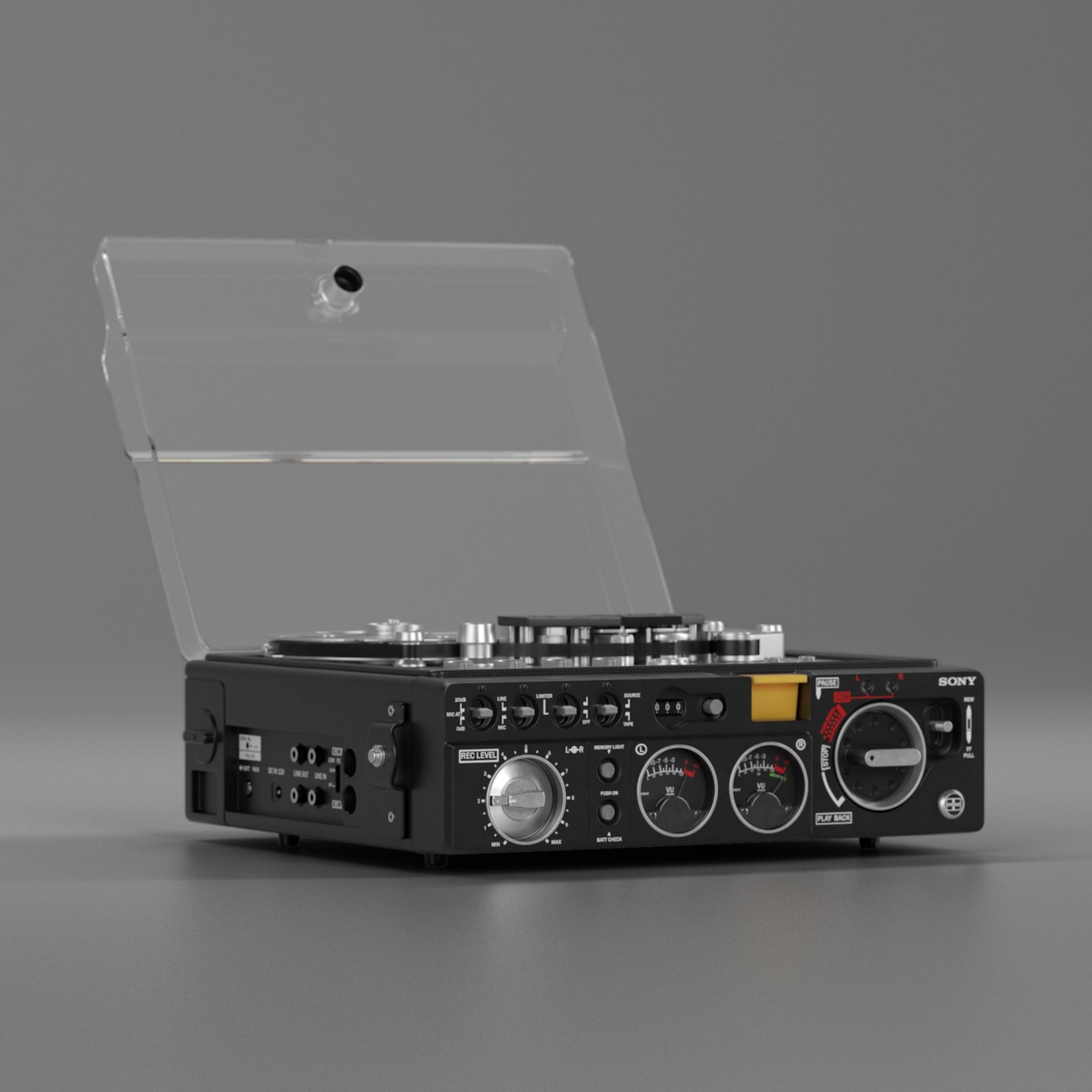 Sony TC 510 - Tape Recorder 3D model_2