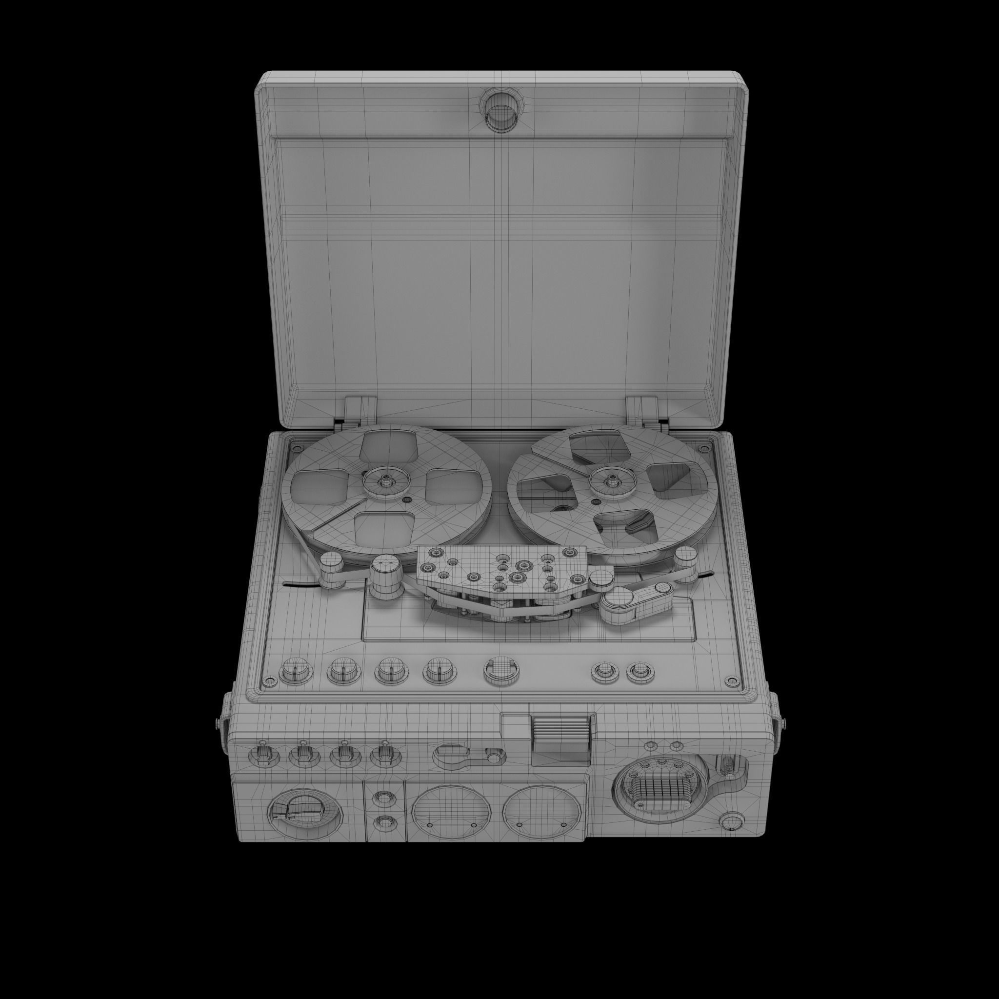 Sony TC 510 - Tape Recorder 3D model_8
