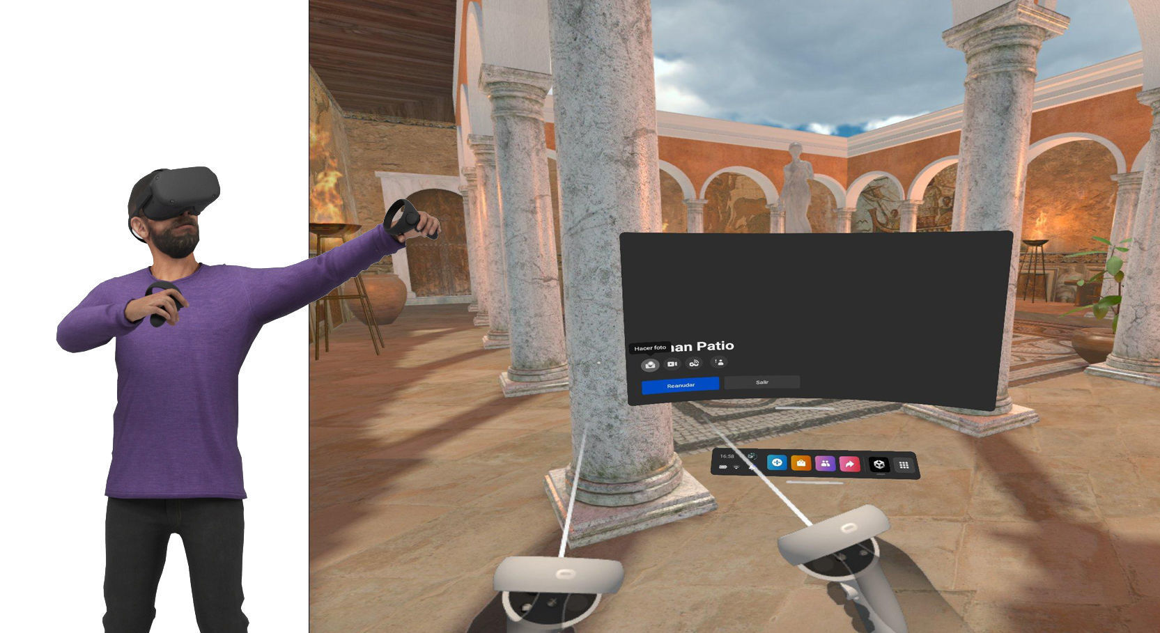 Roman Patio Low-poly 3D model_10