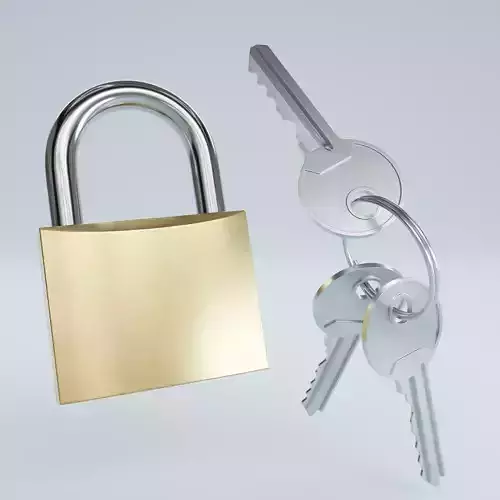 Padlock and Key 3D Model Collection