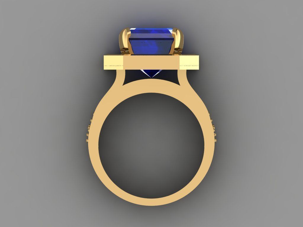 Sphear Bule Emerald Square with daimonds File 3D print model 3D print model_2