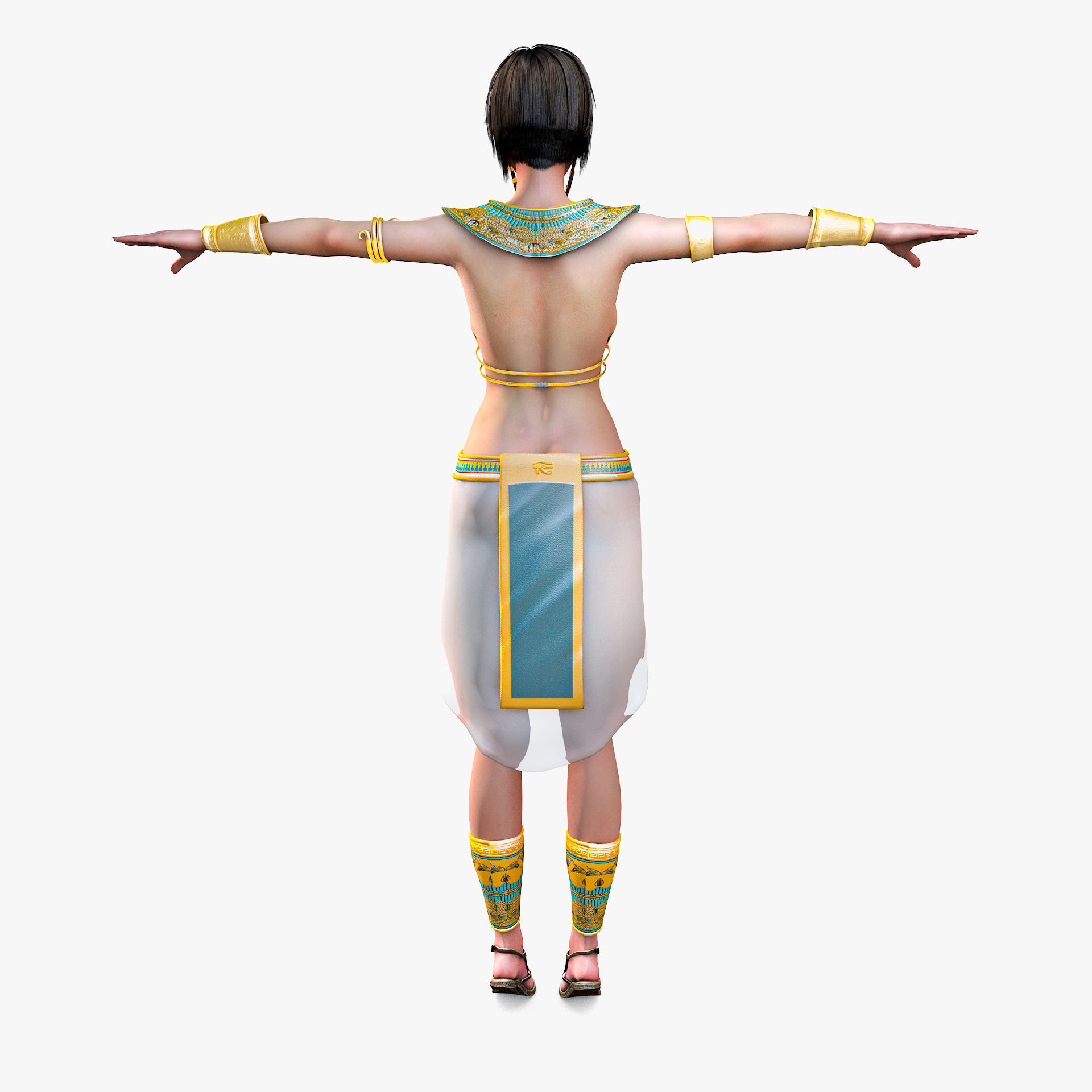 Egyptian Female Girl Character Farah 3D model_12