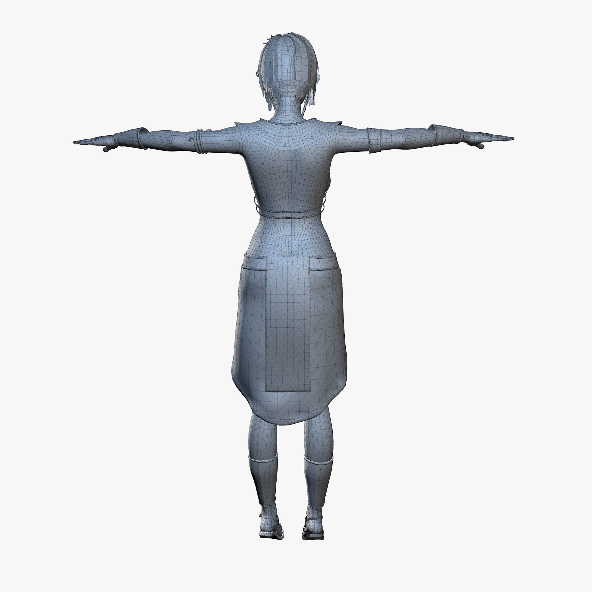 Egyptian Female Girl Character Farah 3D model_20