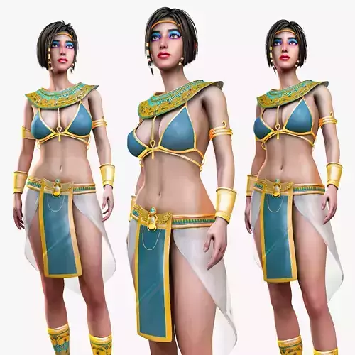 Egyptian Female Girl Character Farah 3D model