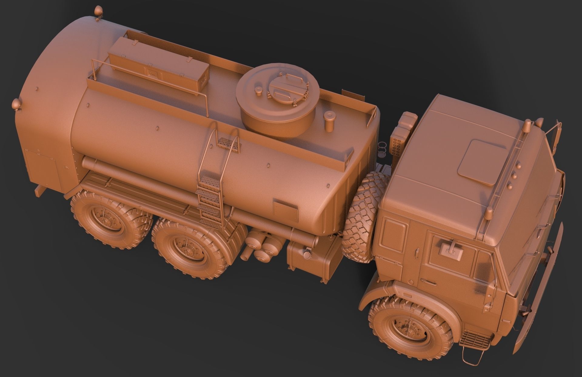 Kamaz ATZ 12 Tanker 3D model_14