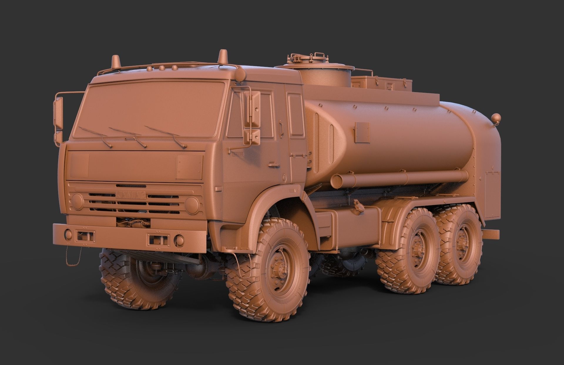 Kamaz ATZ 12 Tanker 3D model_8