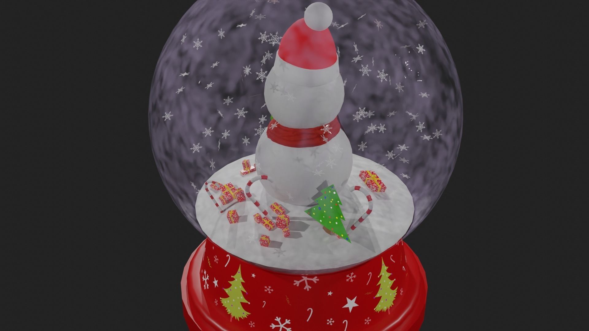 Snow Globe Christmas 3D model_3