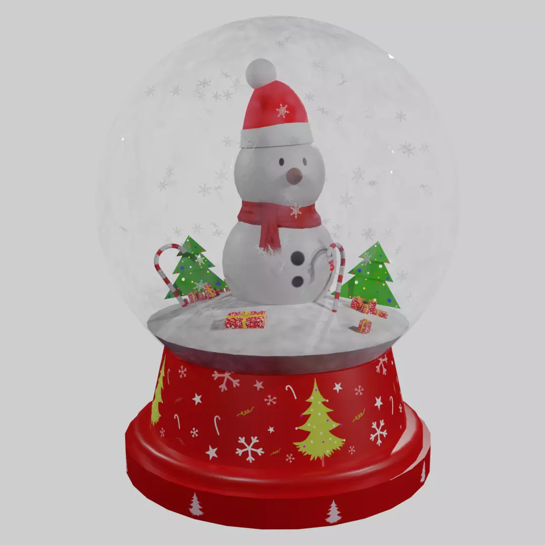 Snow Globe Christmas 3D model_0