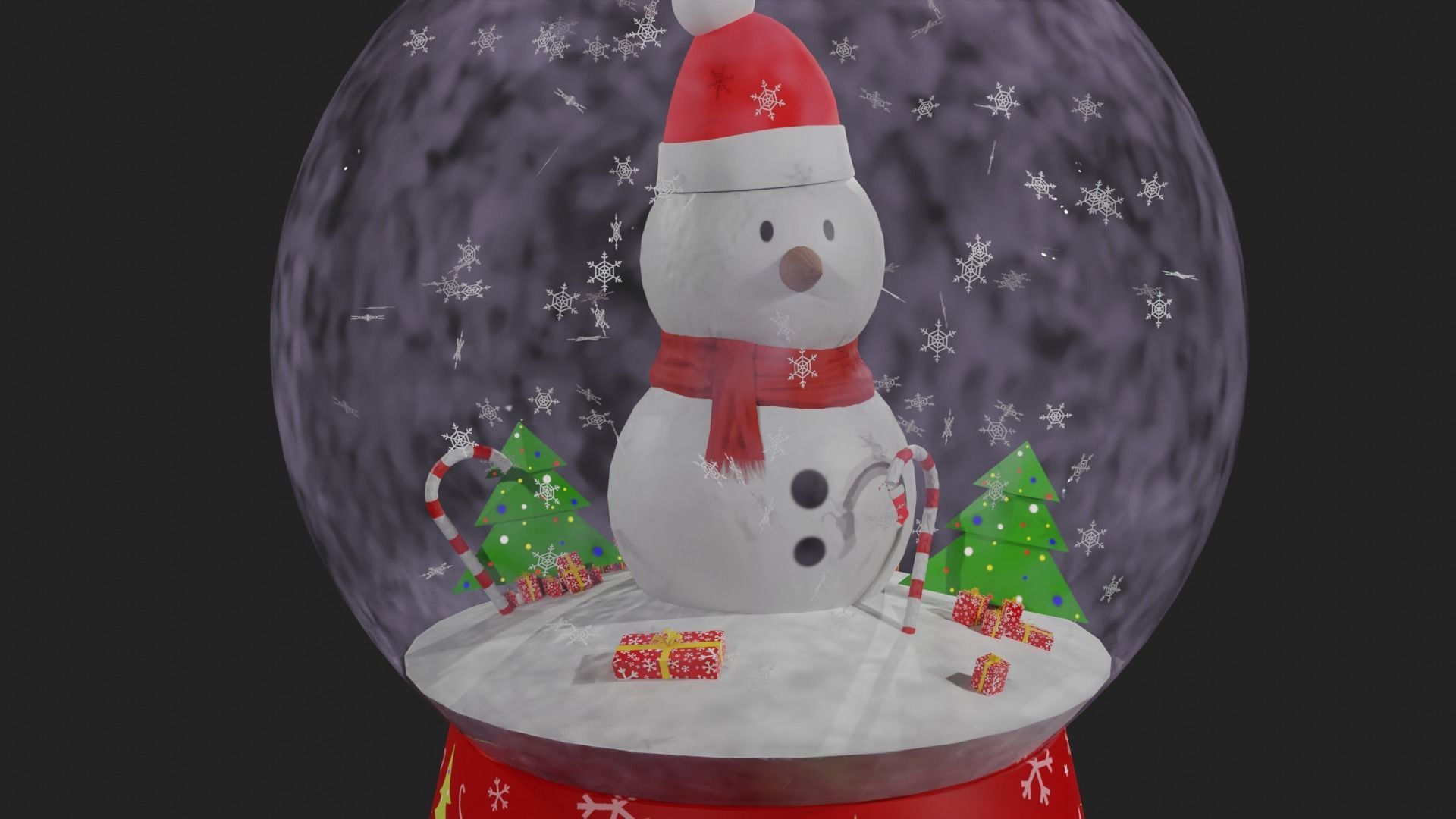 Snow Globe Christmas 3D model_1