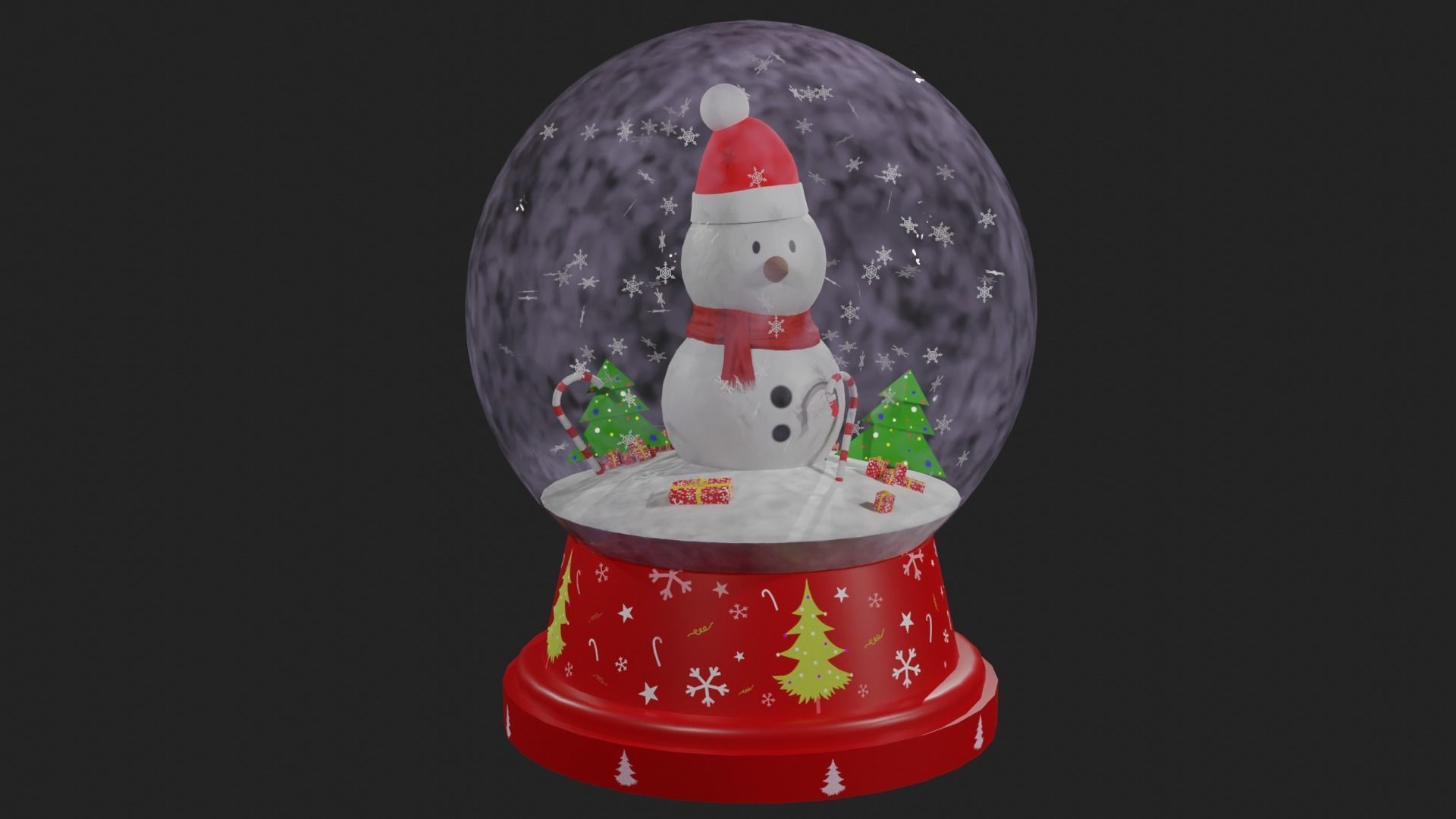 Snow Globe Christmas 3D model_2