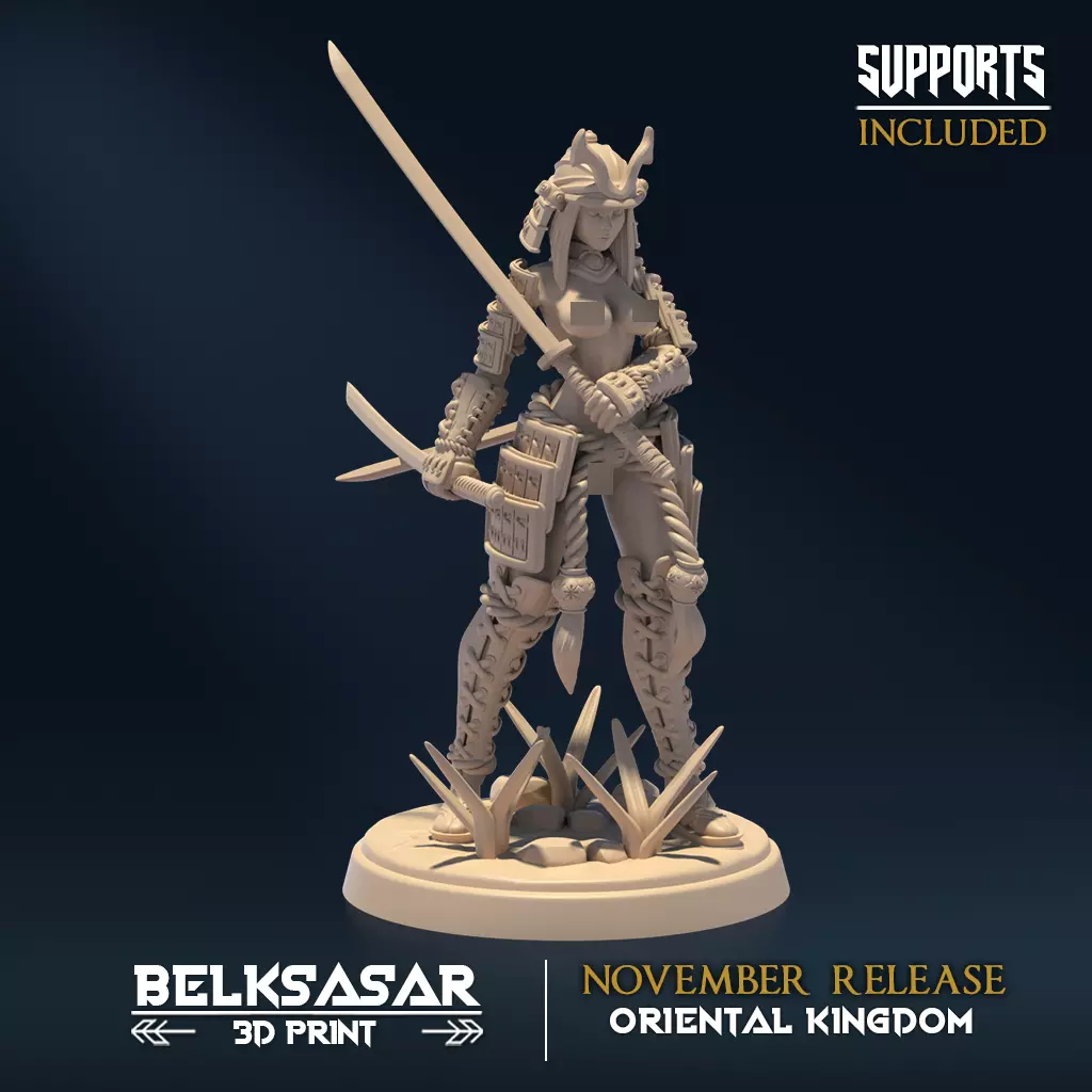 Moonshine Samurai B Nude 3D print model_0