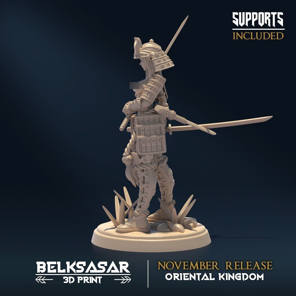 Moonshine Samurai B Nude 3D print model_1