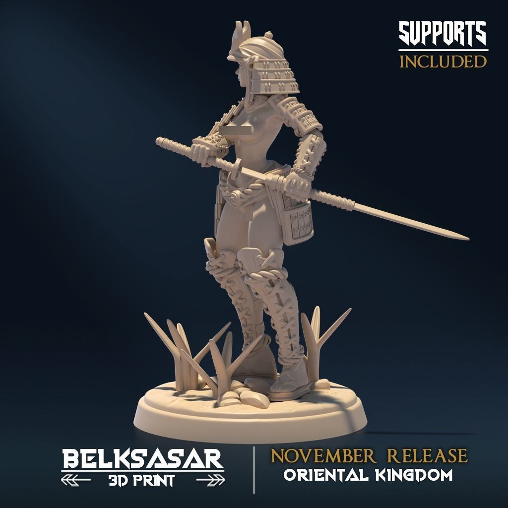 Moonshine Samurai C Nude and Normal 3D print model_3