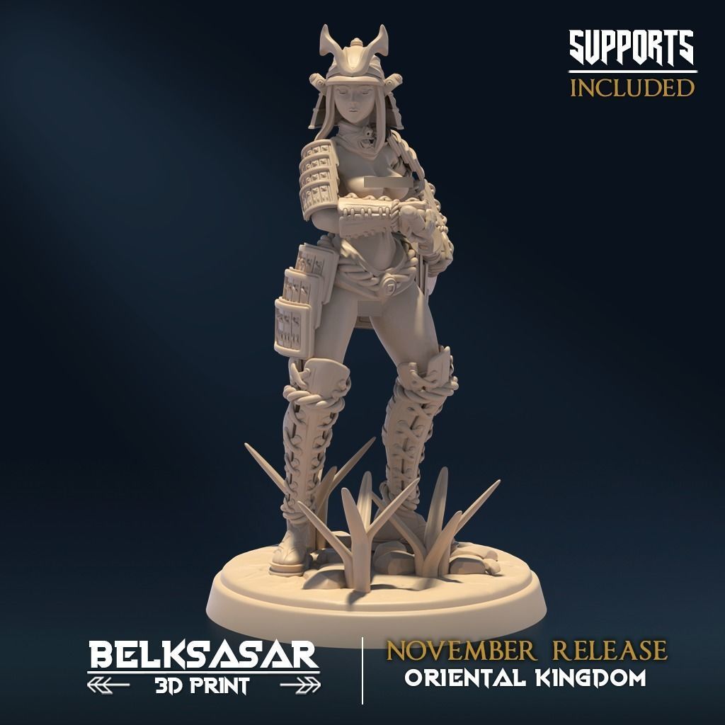 Moonshine Samurai C Nude and Normal 3D print model_1