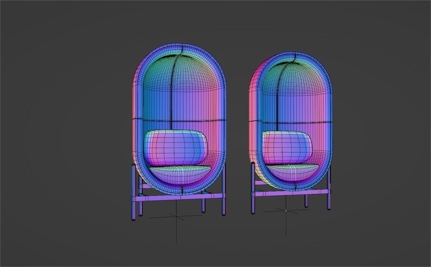 PALAU - Modern Capsule Chair 3D model_5