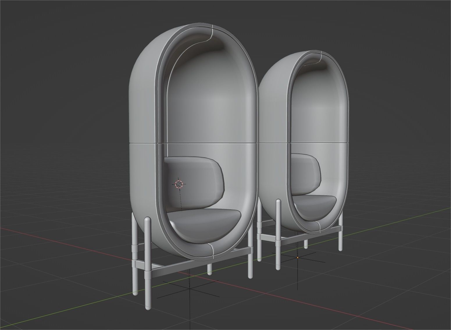 PALAU - Modern Capsule Chair 3D model_7