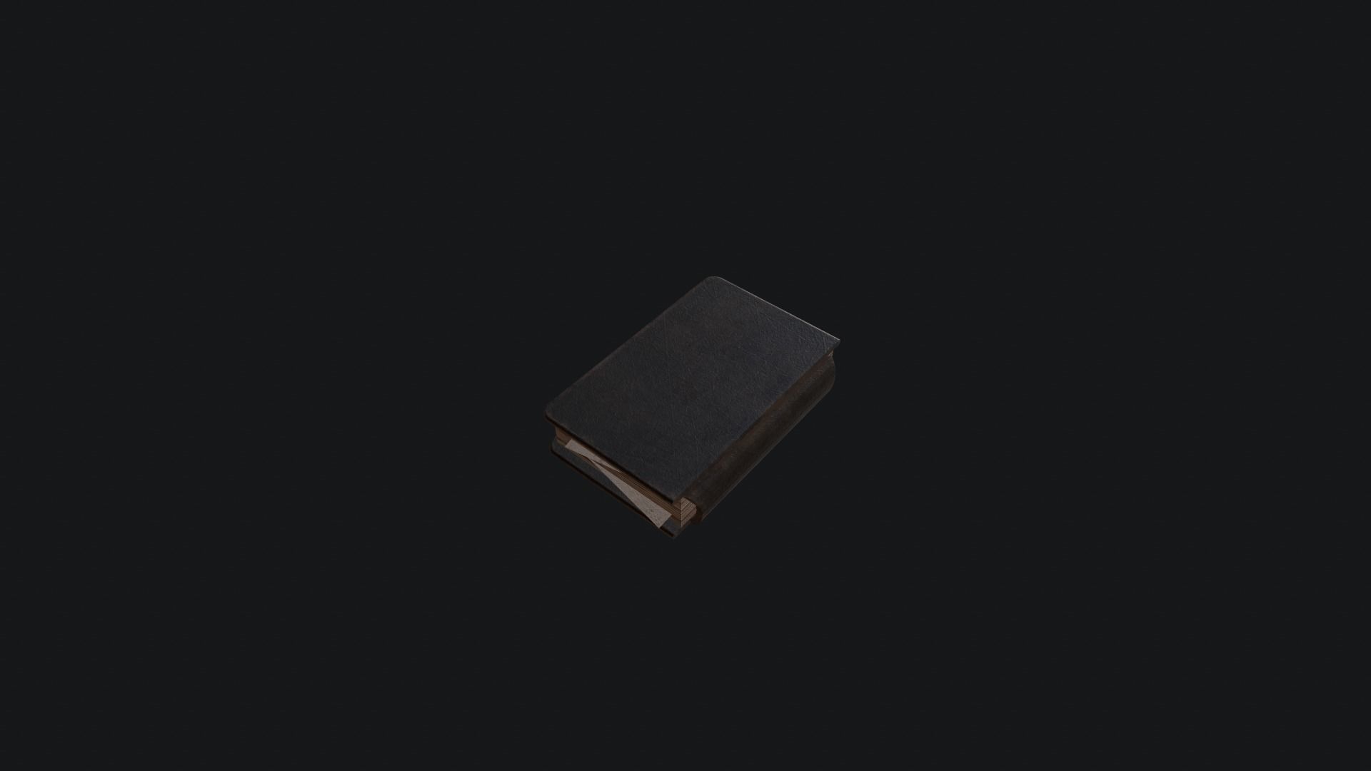 Book Old Low-poly 3D model_4