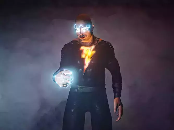 Realistic Black Adam 3D Model - Powerful Superhero 3D Model 3D model
