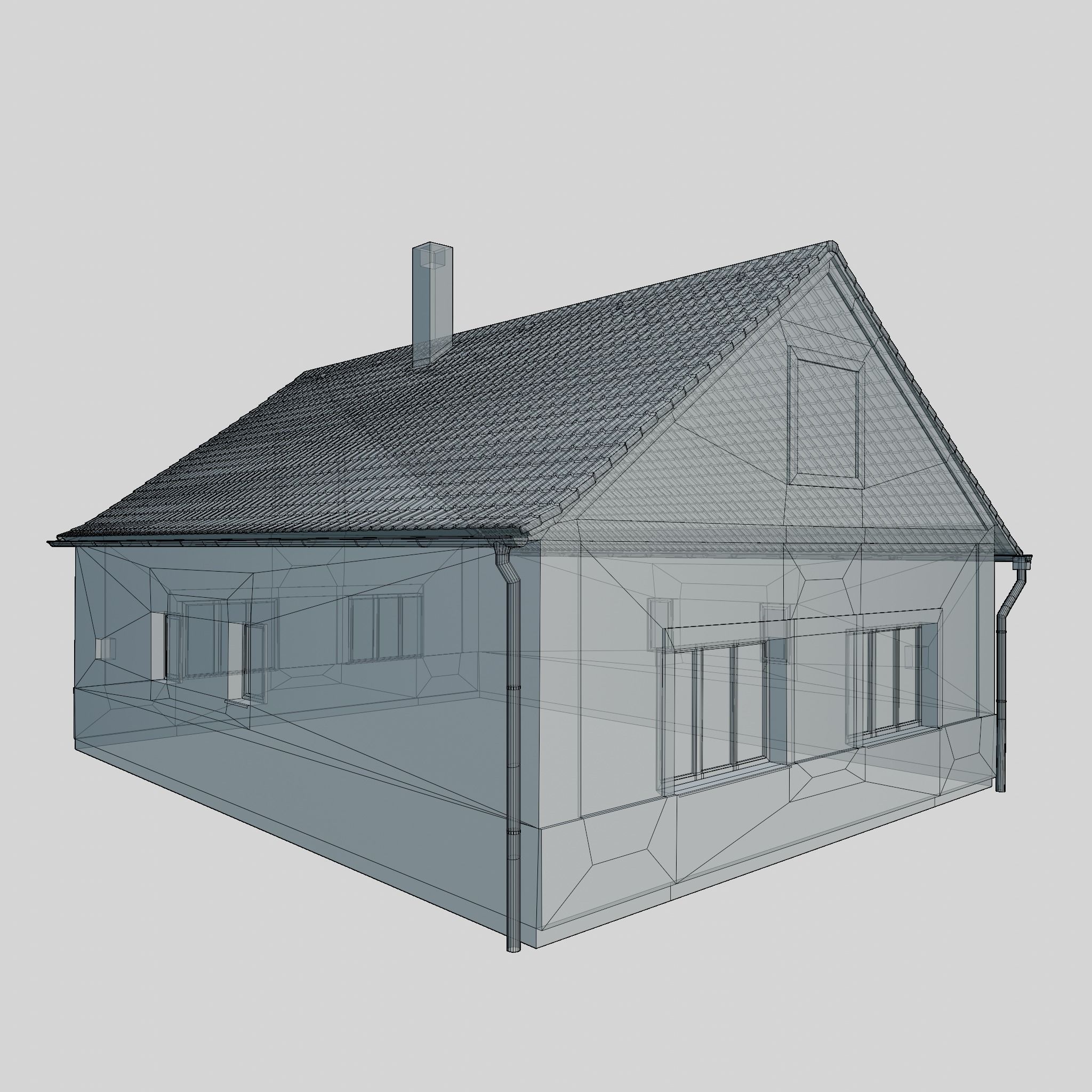 House Low-poly 3D model_13