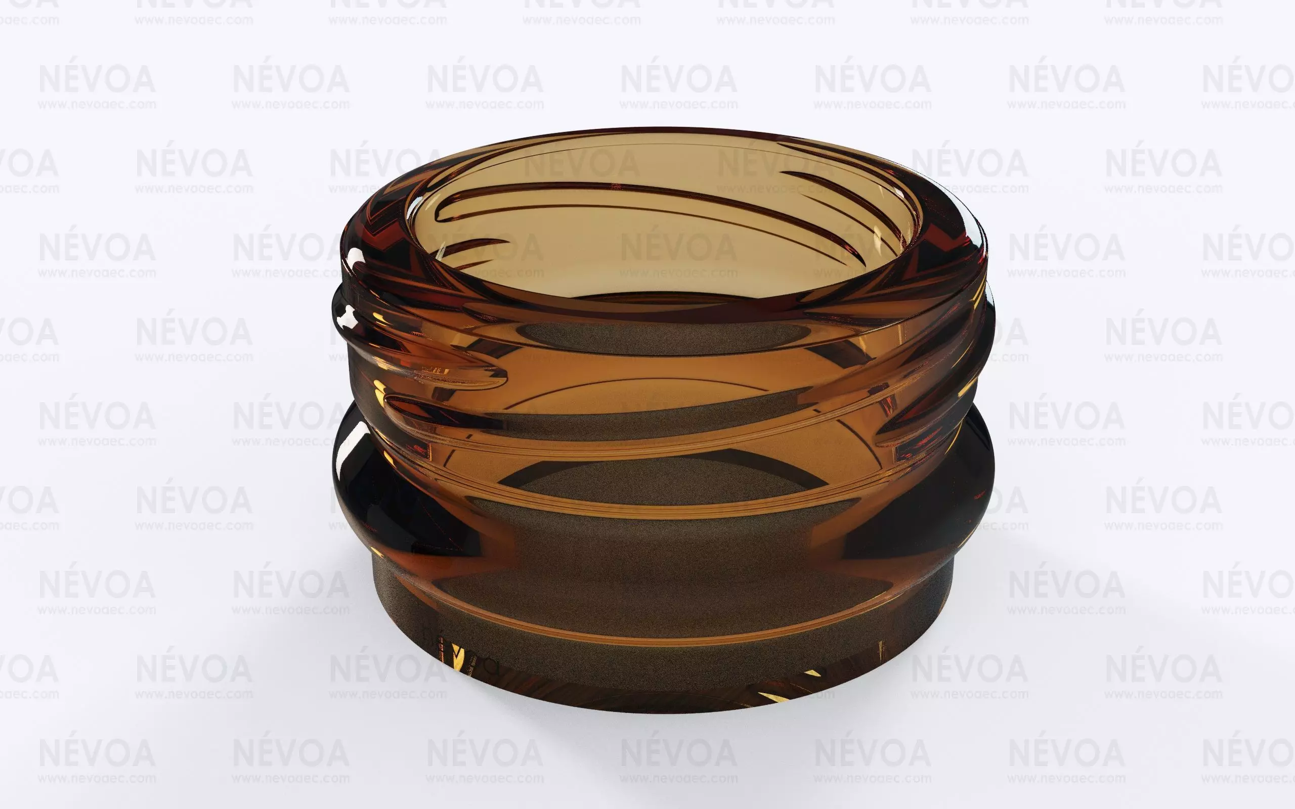 Glass finish - GME 14 02 - 26 H - 126 Twist crown finish 3D model_0