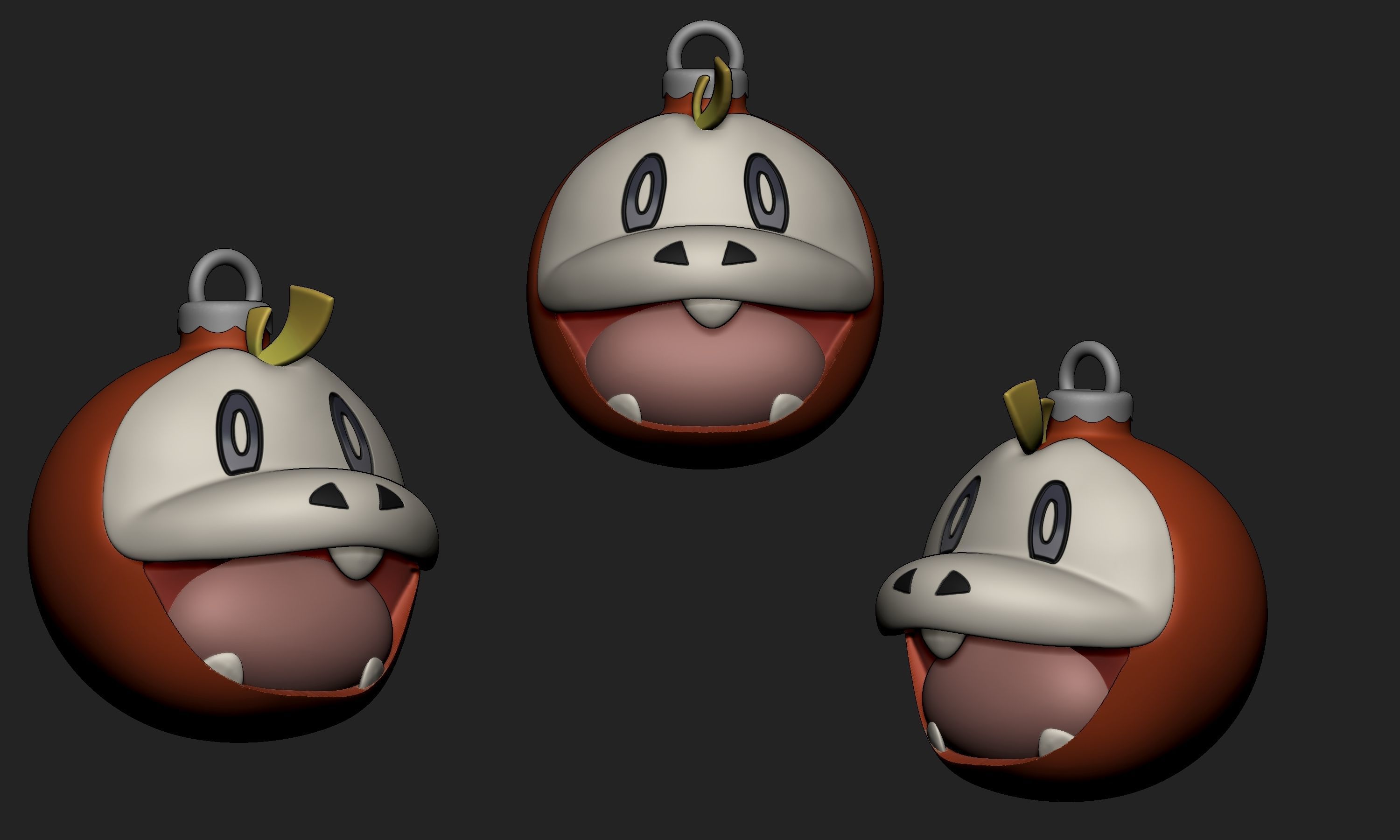 Pokemon - Christmas Ornament Fuecoco 3D print model_3