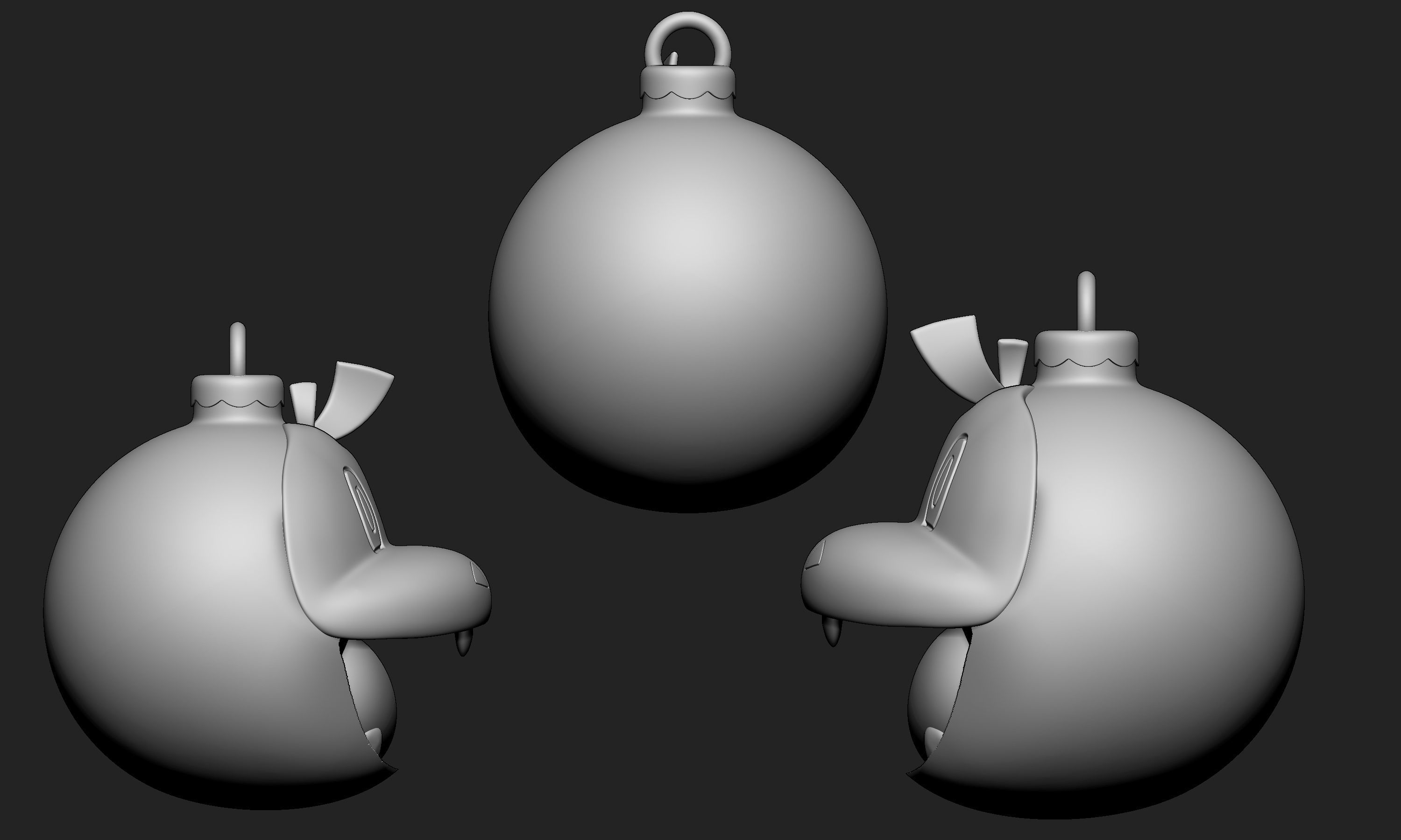 Pokemon - Christmas Ornament Fuecoco 3D print model_4