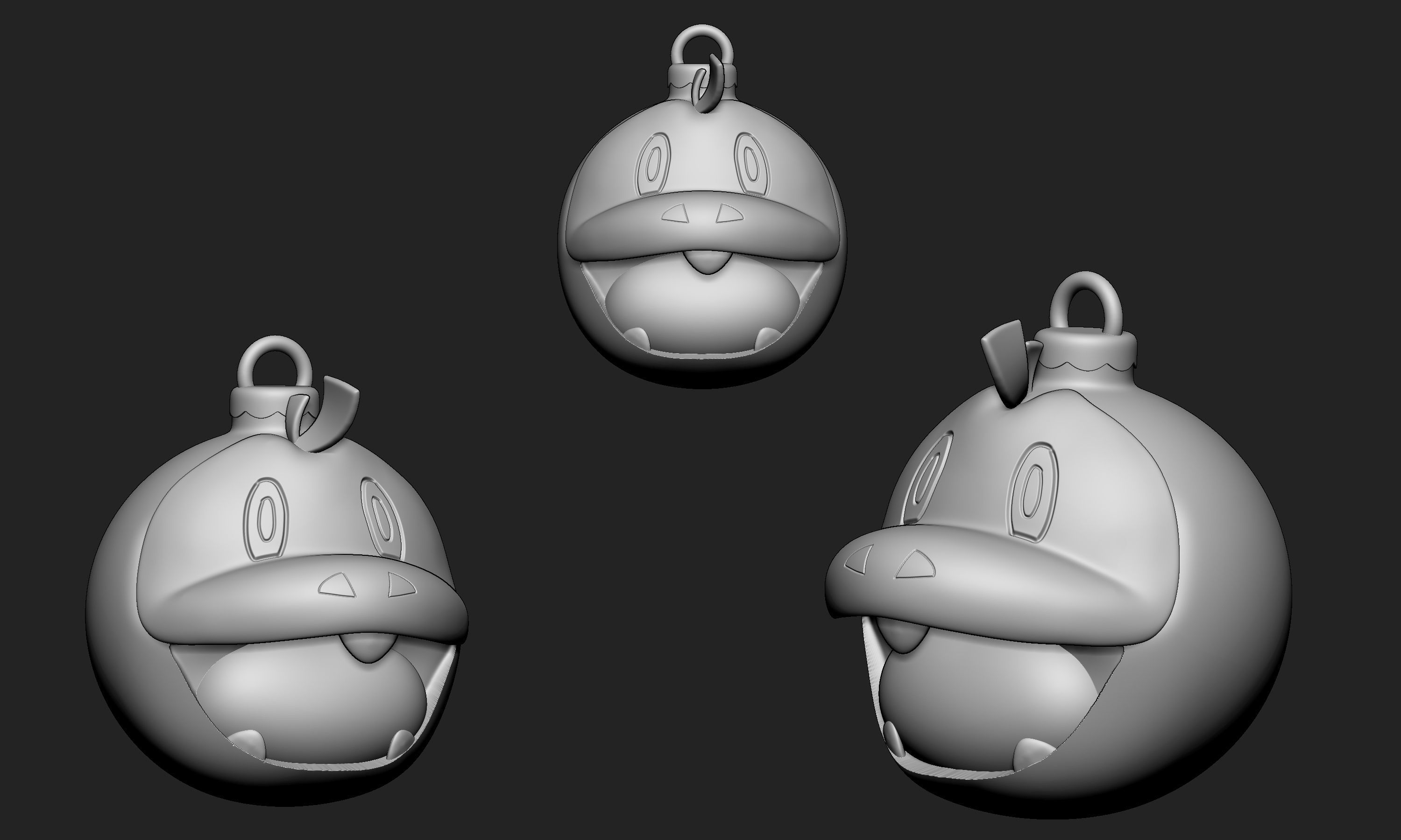Pokemon - Christmas Ornament Fuecoco 3D print model_6