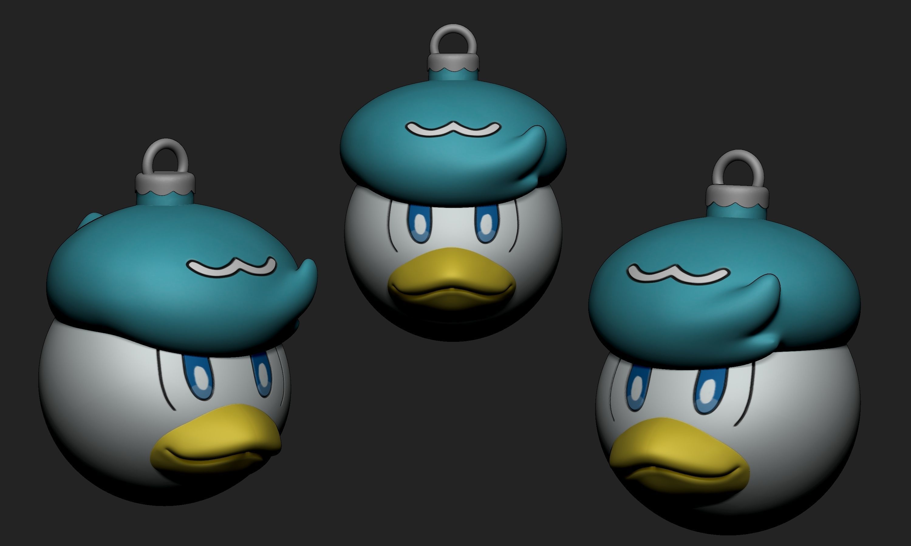 Pokemon - Christmas Ornament Quaxly  3D print model_2