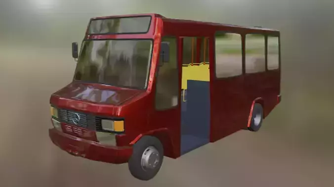 Mercedes 709D Minibus - RHD 3D model