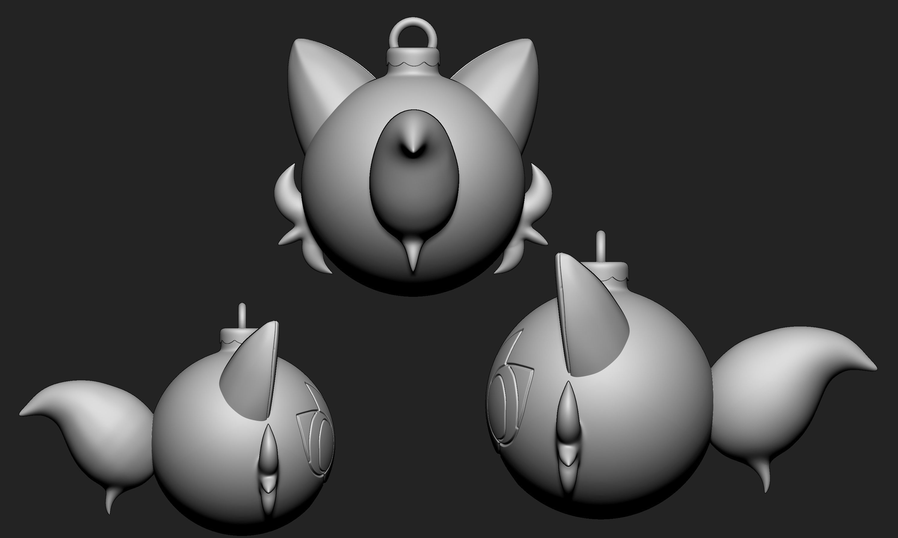 Pokemon - Christmas Ornament Sprigatito 3D print model_6