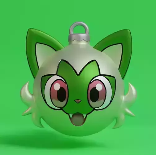 Pokemon - Christmas Ornament Sprigatito 3D print model