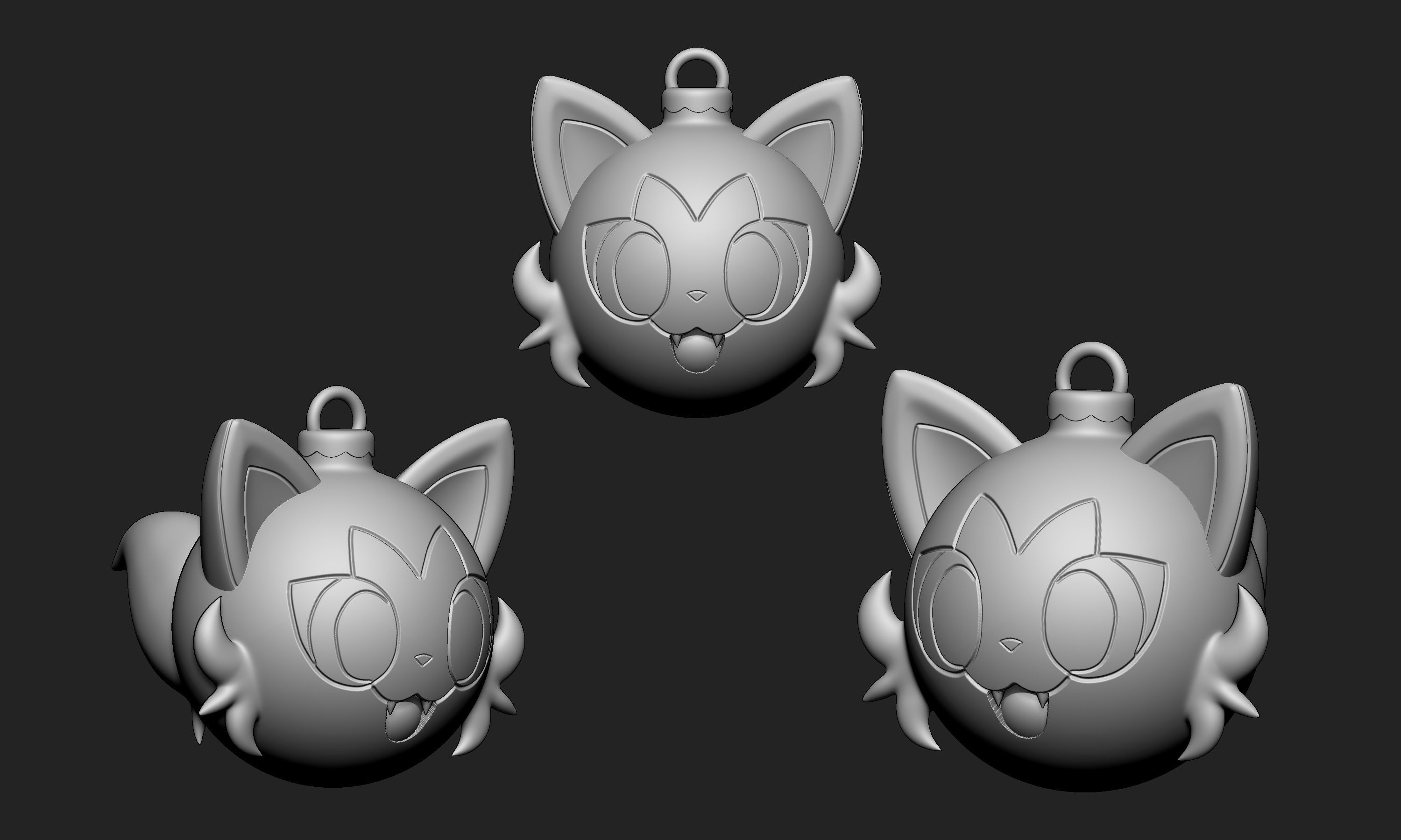 Pokemon - Christmas Ornament Sprigatito 3D print model_5