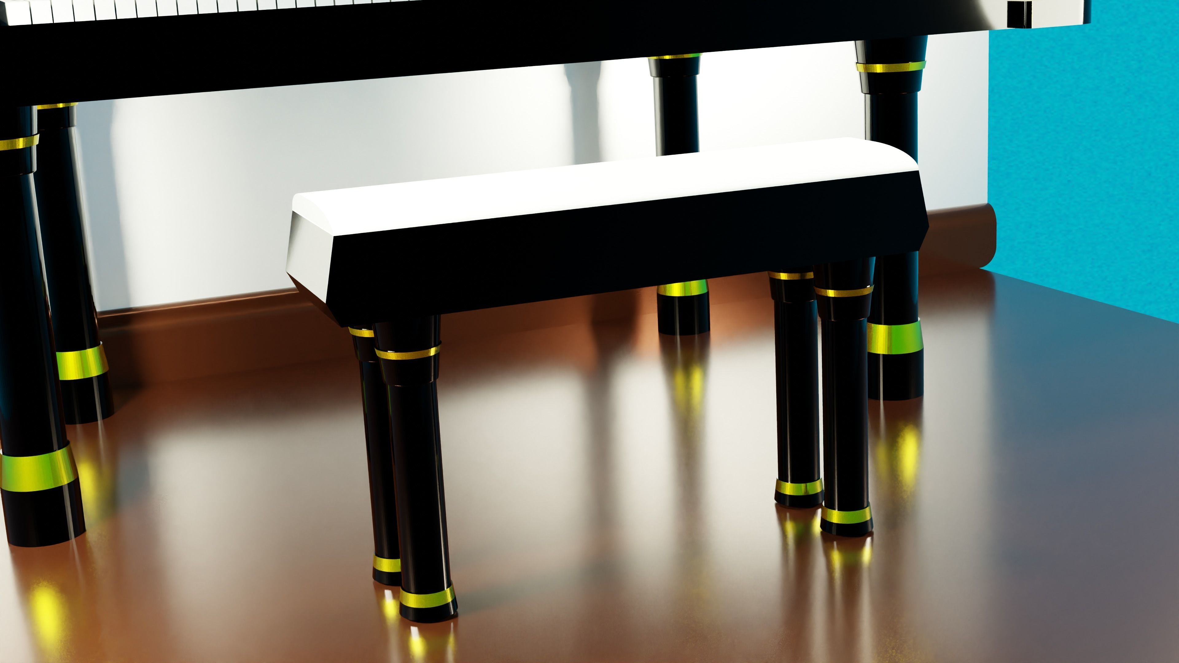 Classical Piano 3D model_3