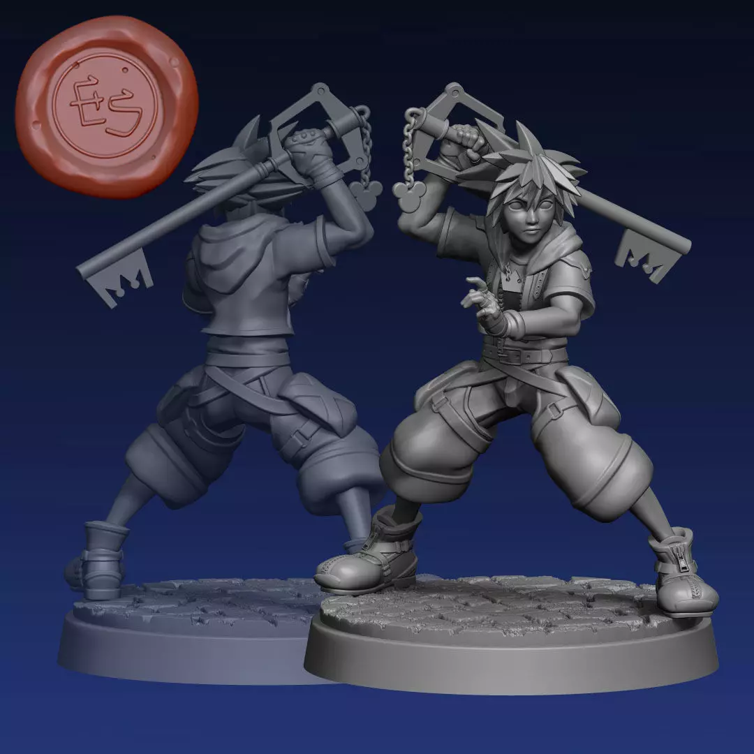 Sora - Kingdom Hears - 32mm Free 3D print model