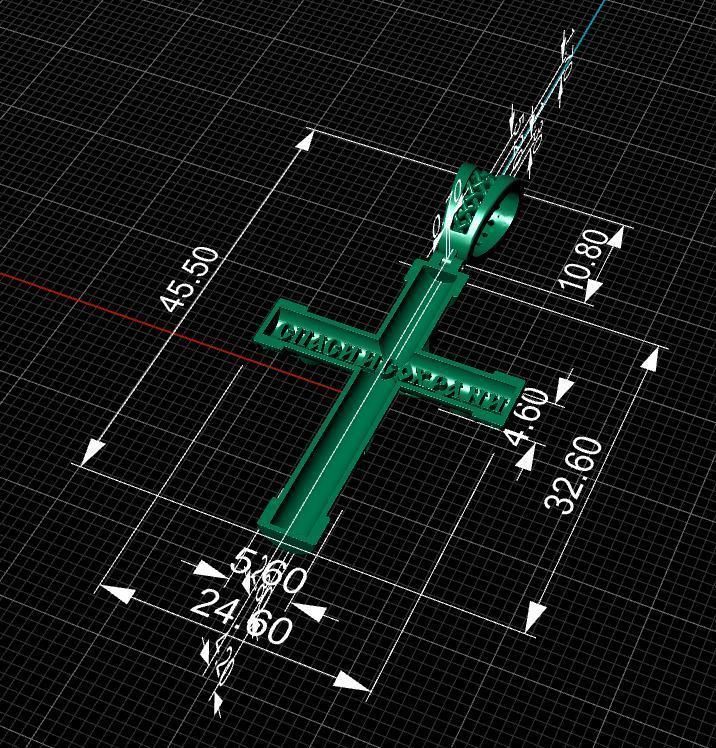 cross jesus pendant 3D print model_20