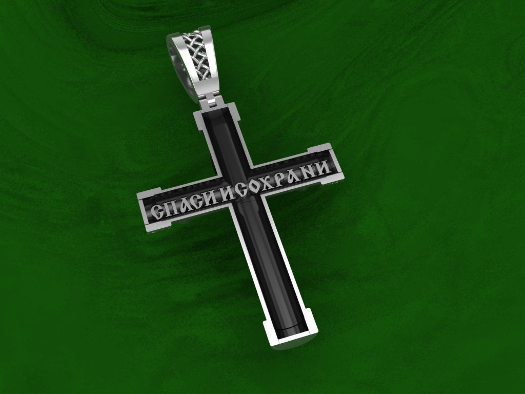 cross jesus pendant 3D print model_3