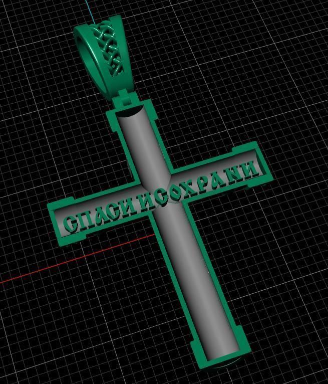 cross jesus pendant 3D print model_11