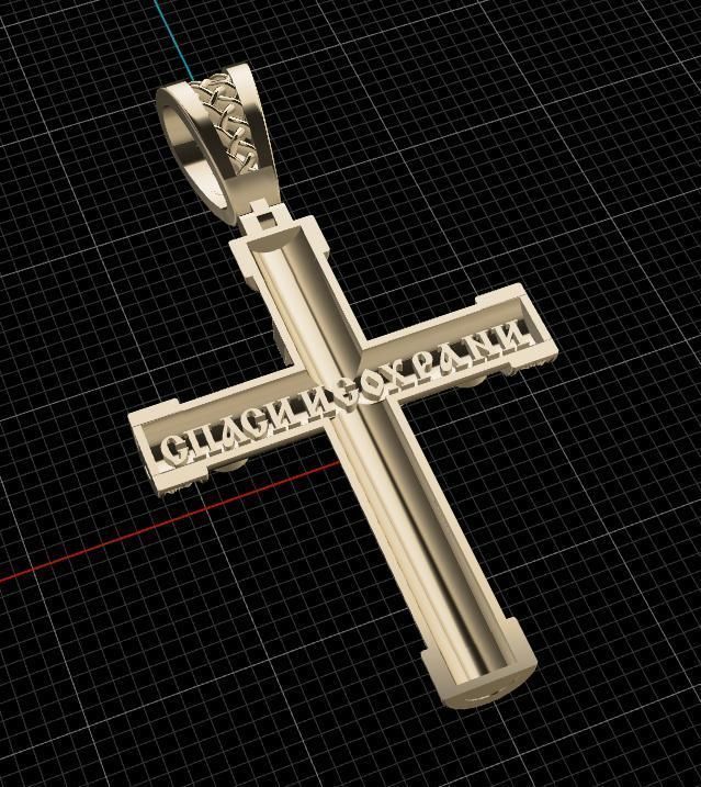 cross jesus pendant 3D print model_6