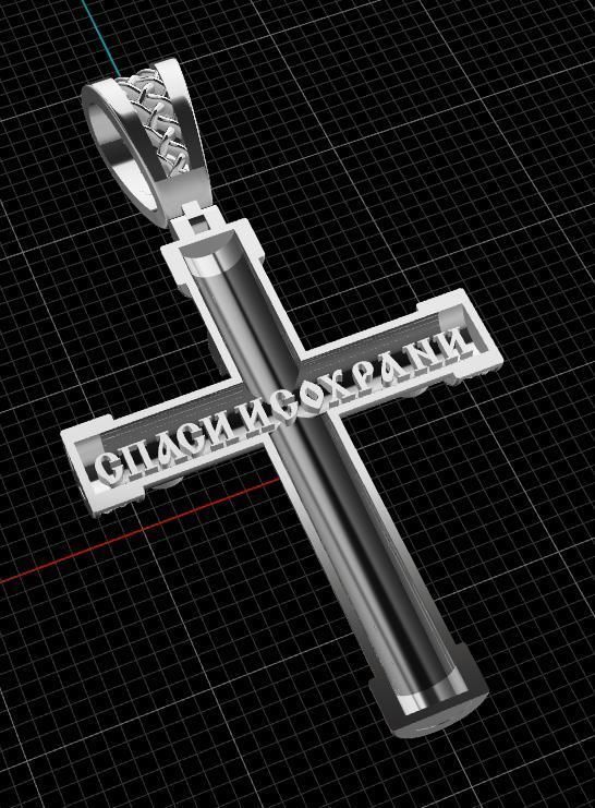 cross jesus pendant 3D print model_15