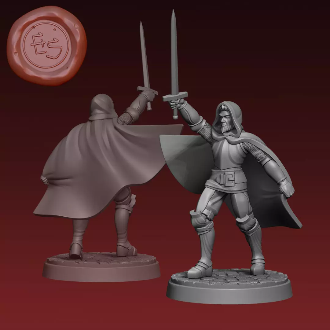Thundergod Cid - Final Fantasy Tactics - 32mm Miniature 3D print model_0