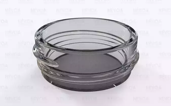 Glass finish - GME 21 00 - 43 mm - Continuous thread 3D model