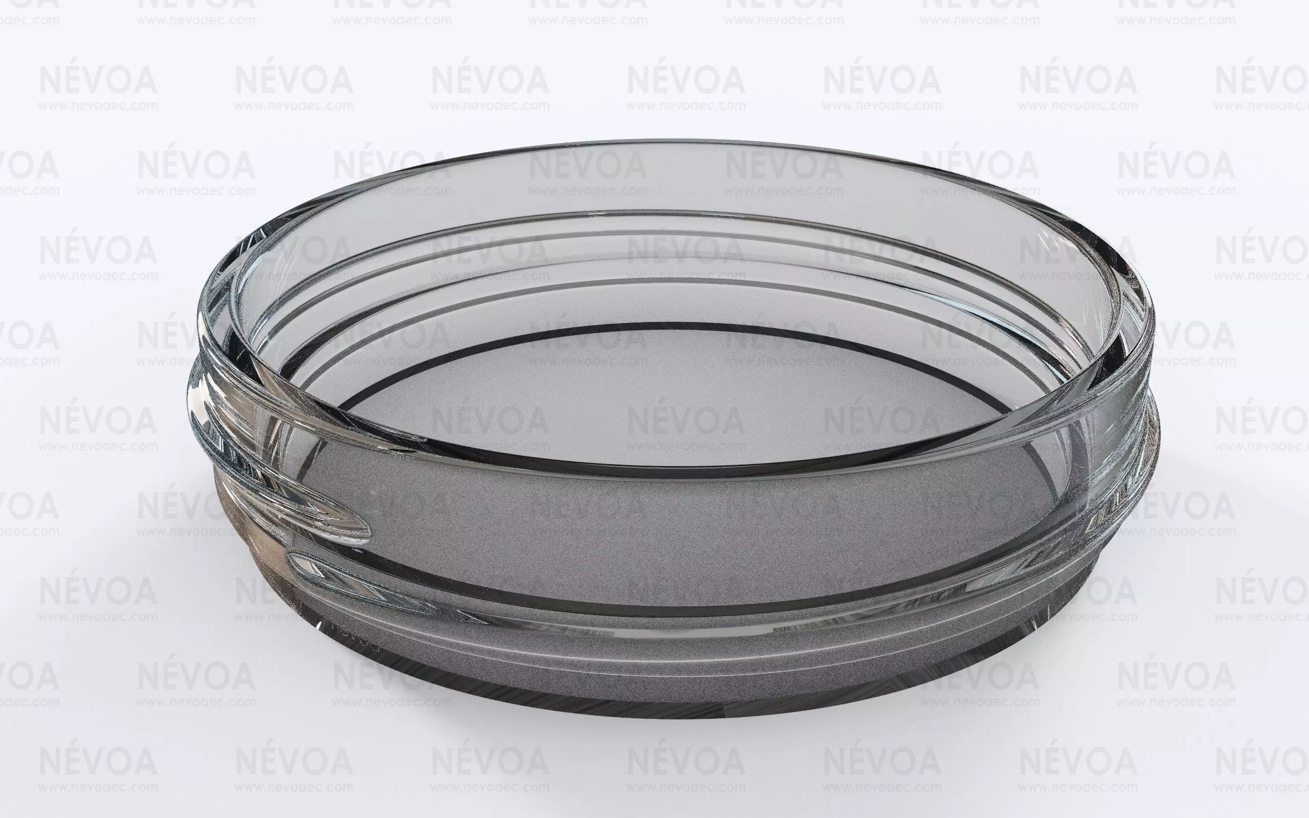 Glass finish - GME 21 00 - 66 mm - Continuous thread 3D model_0